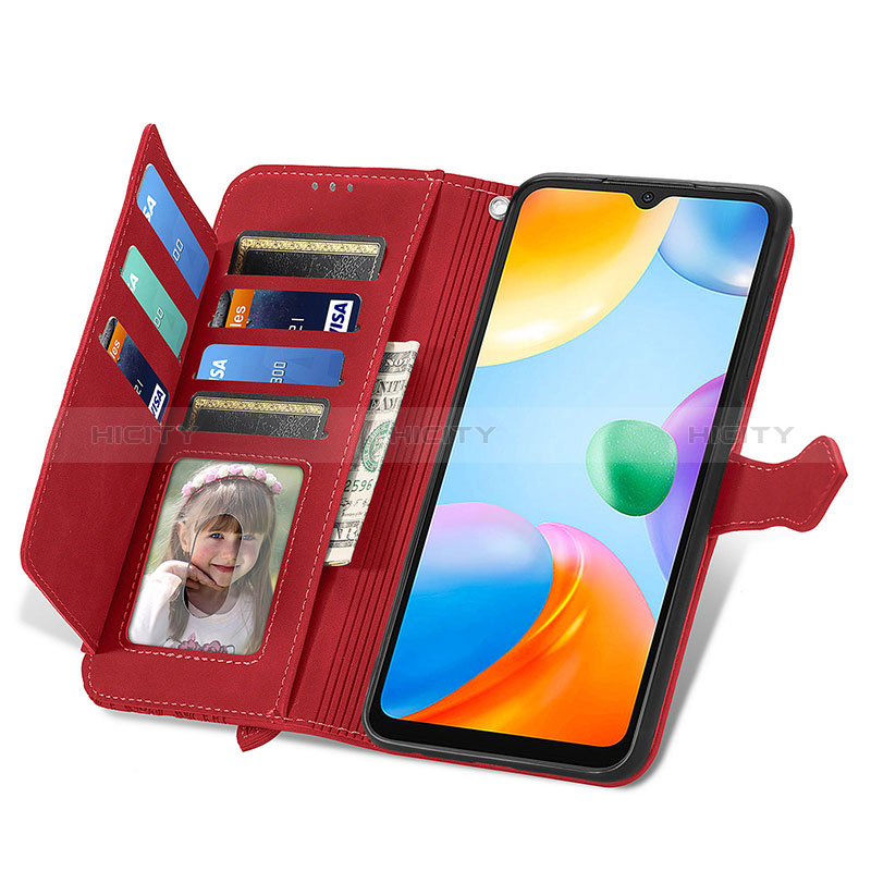 Funda de Cuero Cartera con Soporte Carcasa S06D para Xiaomi Redmi 10 Power