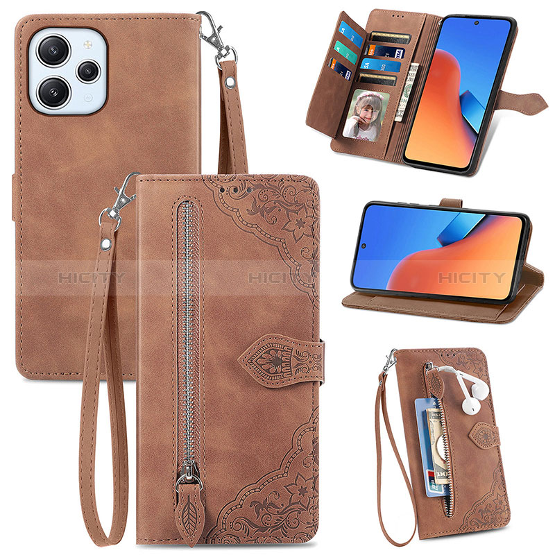 Funda de Cuero Cartera con Soporte Carcasa S06D para Xiaomi Redmi 12 4G