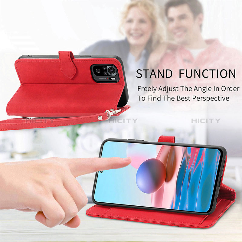 Funda de Cuero Cartera con Soporte Carcasa S06D para Xiaomi Redmi Note 10 4G