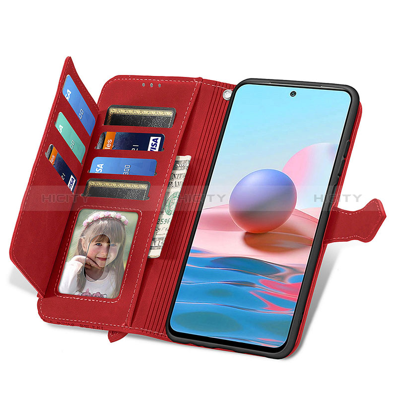 Funda de Cuero Cartera con Soporte Carcasa S06D para Xiaomi Redmi Note 10 4G