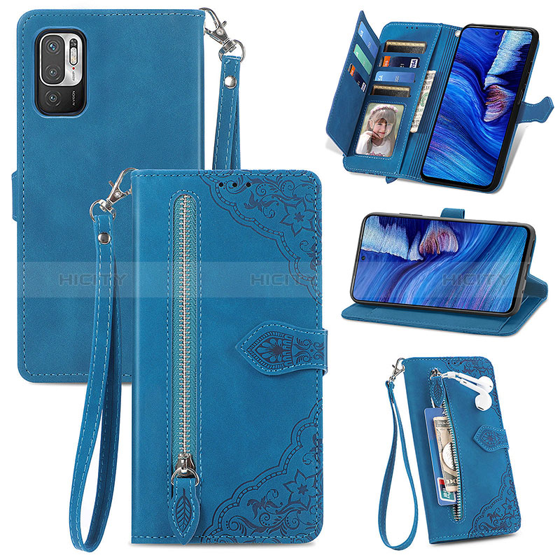 Funda de Cuero Cartera con Soporte Carcasa S06D para Xiaomi Redmi Note 10 5G