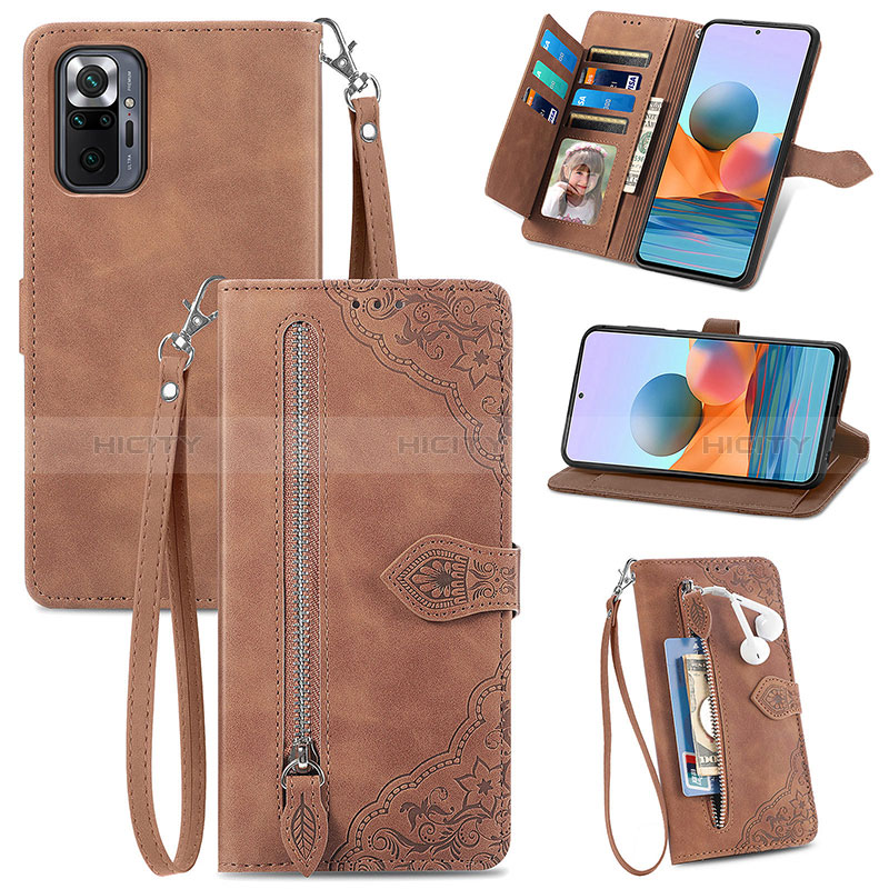 Funda de Cuero Cartera con Soporte Carcasa S06D para Xiaomi Redmi Note 10 Pro 4G