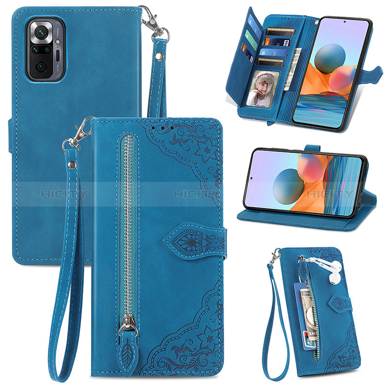 Funda de Cuero Cartera con Soporte Carcasa S06D para Xiaomi Redmi Note 10 Pro Max