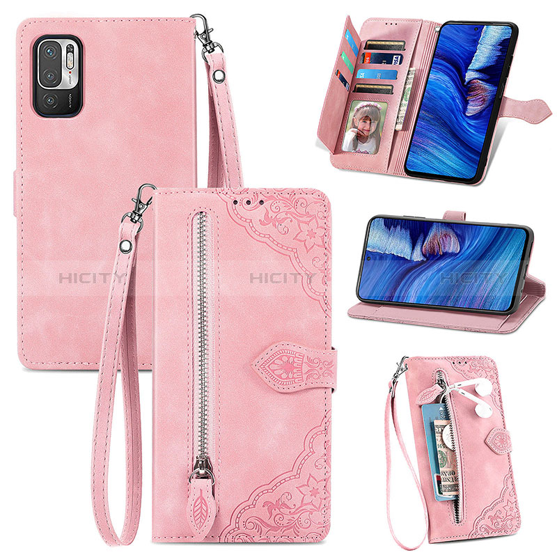 Funda de Cuero Cartera con Soporte Carcasa S06D para Xiaomi Redmi Note 10T 5G