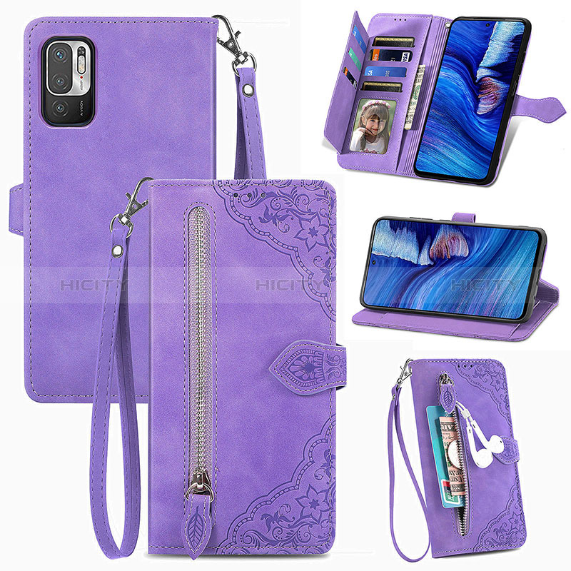 Funda de Cuero Cartera con Soporte Carcasa S06D para Xiaomi Redmi Note 10T 5G