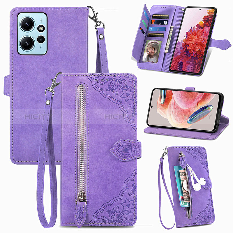 Funda de Cuero Cartera con Soporte Carcasa S06D para Xiaomi Redmi Note 12 4G