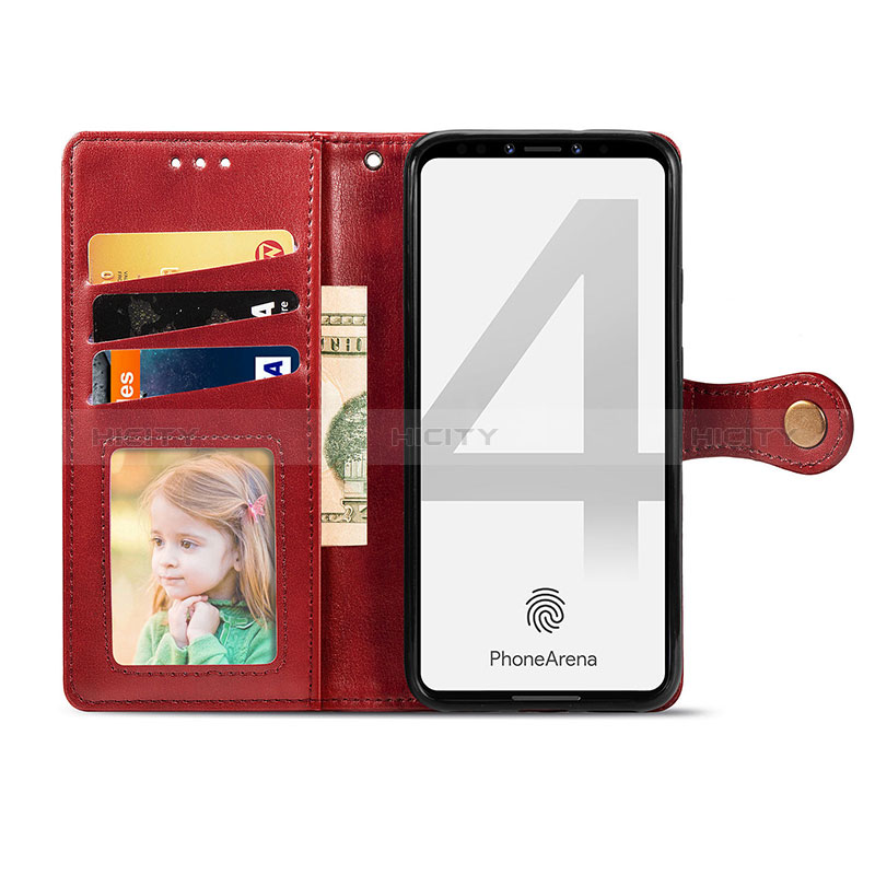 Funda de Cuero Cartera con Soporte Carcasa S07D para Google Pixel 4