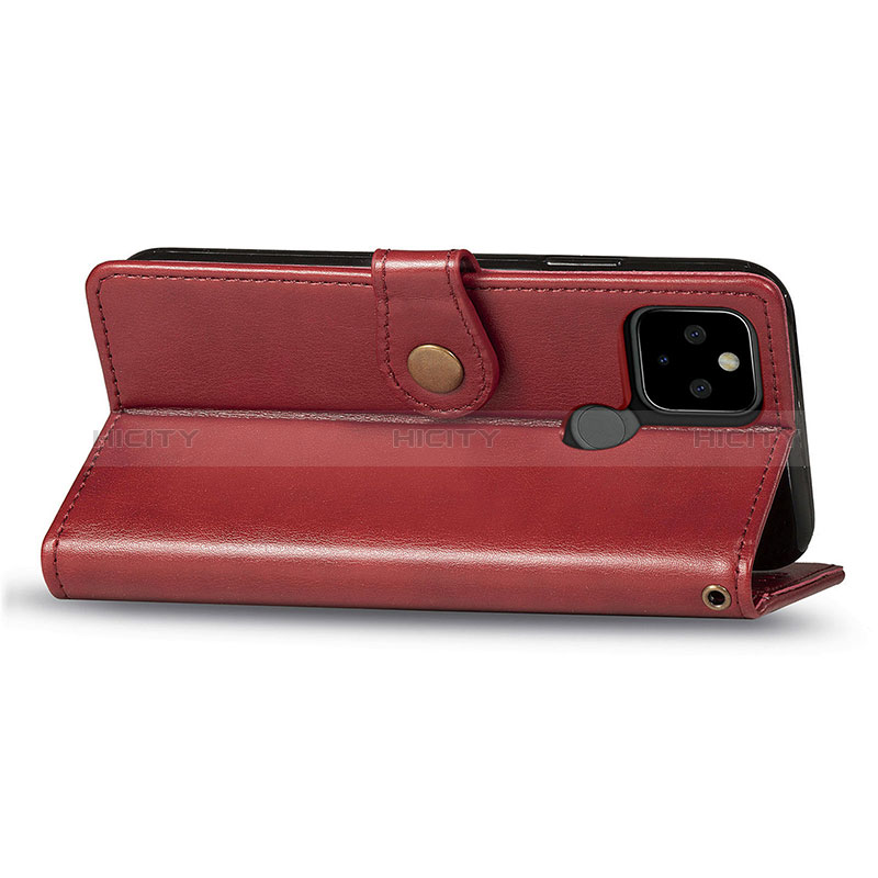 Funda de Cuero Cartera con Soporte Carcasa S07D para Google Pixel 5