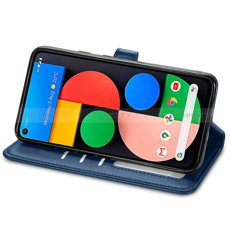 Funda de Cuero Cartera con Soporte Carcasa S07D para Google Pixel 5a 5G