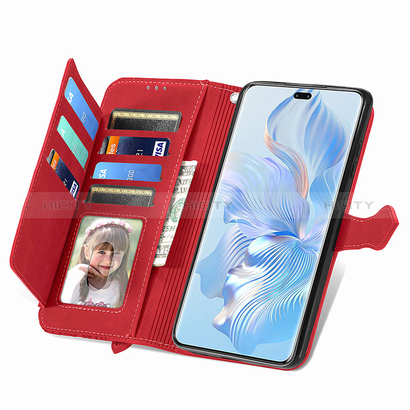 Funda de Cuero Cartera con Soporte Carcasa S07D para Huawei Honor 80 Pro 5G