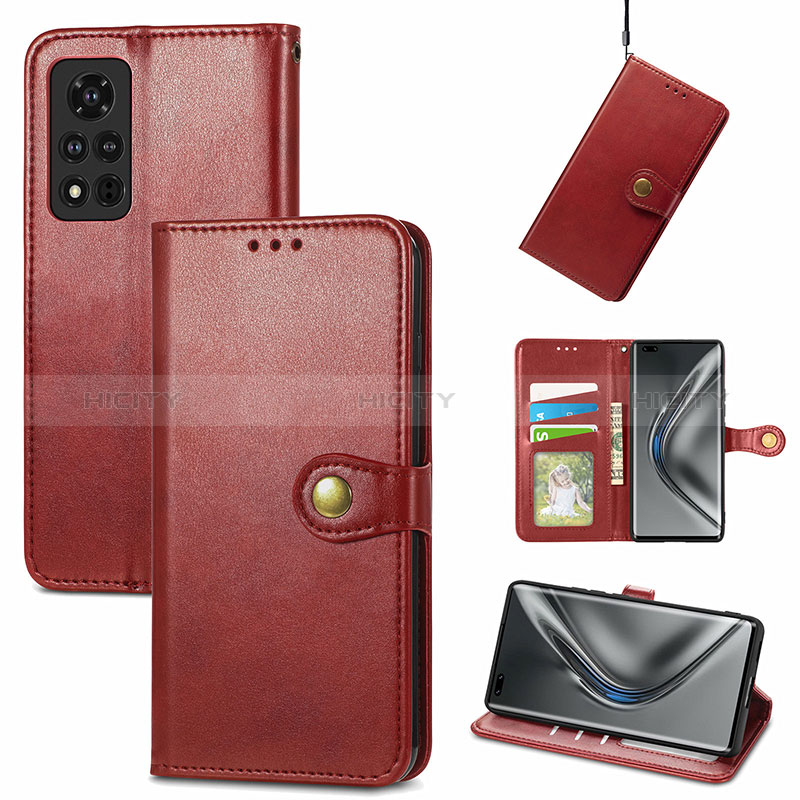 Funda de Cuero Cartera con Soporte Carcasa S07D para Huawei Honor V40 5G