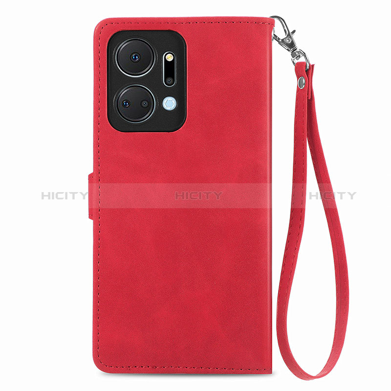 Funda de Cuero Cartera con Soporte Carcasa S07D para Huawei Honor X7a