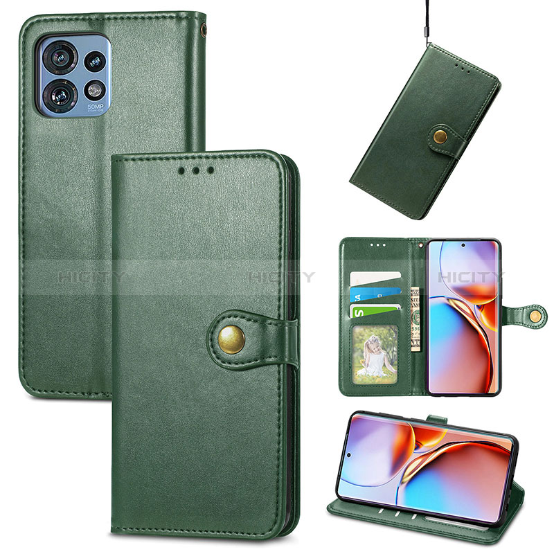 Funda de Cuero Cartera con Soporte Carcasa S07D para Motorola Moto Edge 40 Pro 5G