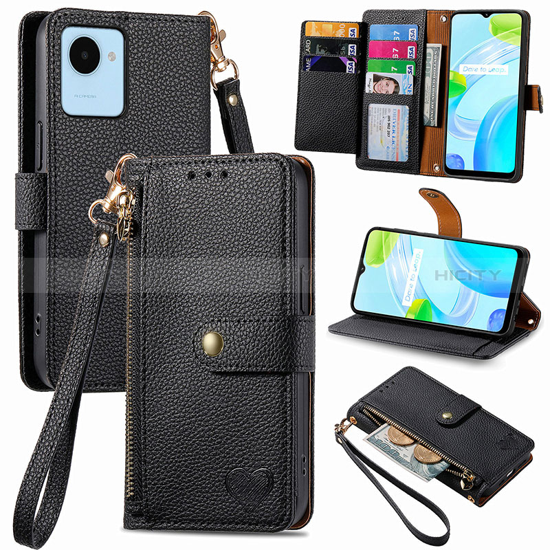 Funda de Cuero Cartera con Soporte Carcasa S07D para Realme C30