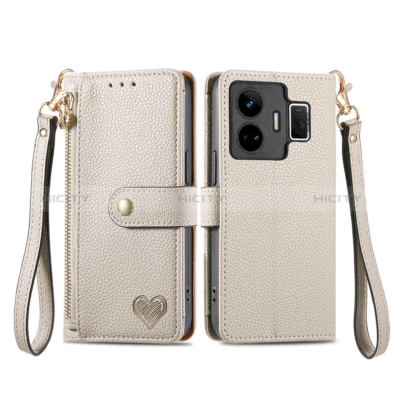 Funda de Cuero Cartera con Soporte Carcasa S07D para Realme GT3 5G