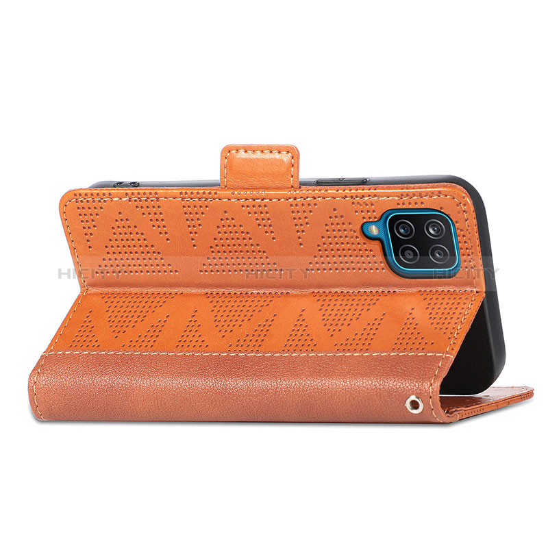 Funda de Cuero Cartera con Soporte Carcasa S07D para Samsung Galaxy A12