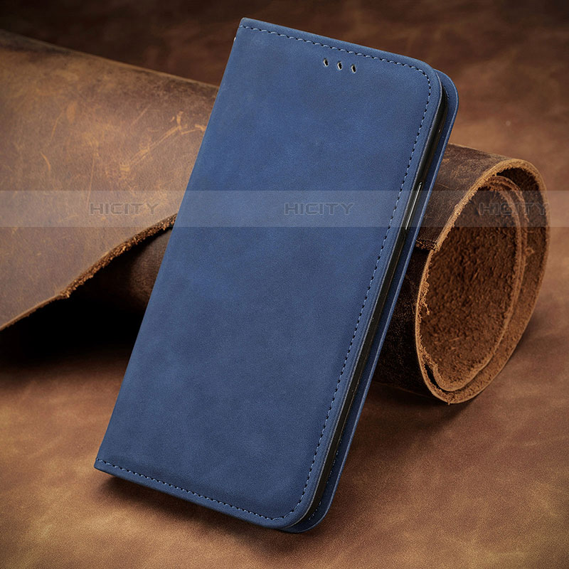 Funda de Cuero Cartera con Soporte Carcasa S07D para Samsung Galaxy S21 Plus 5G Azul