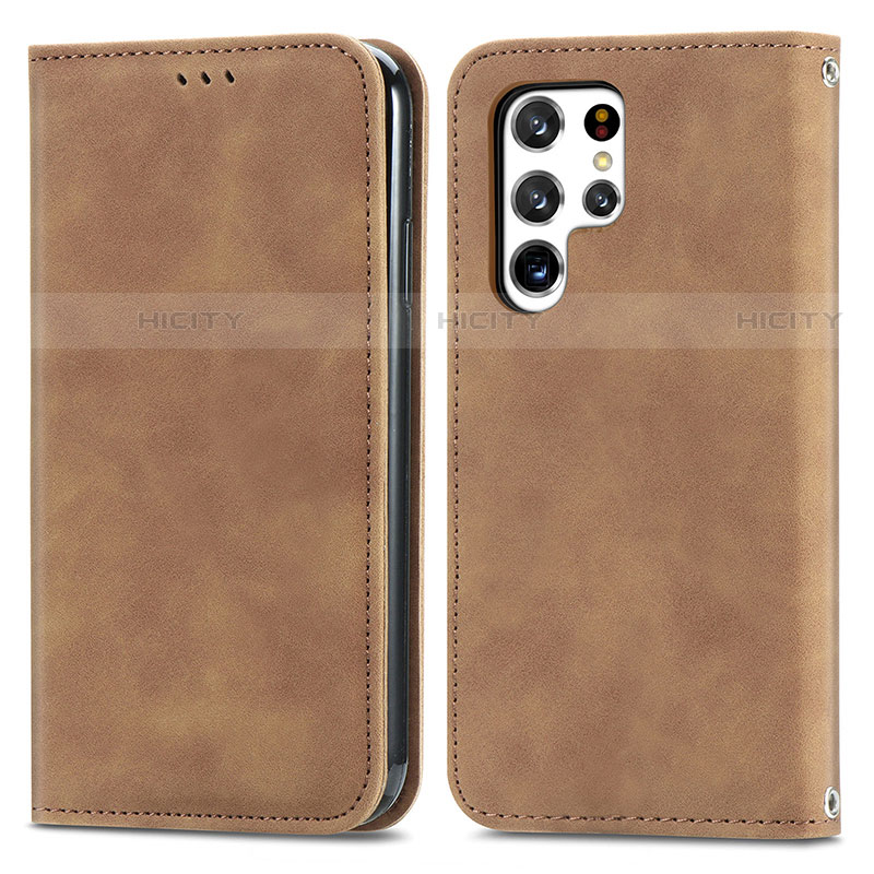 Funda de Cuero Cartera con Soporte Carcasa S07D para Samsung Galaxy S22 Ultra 5G