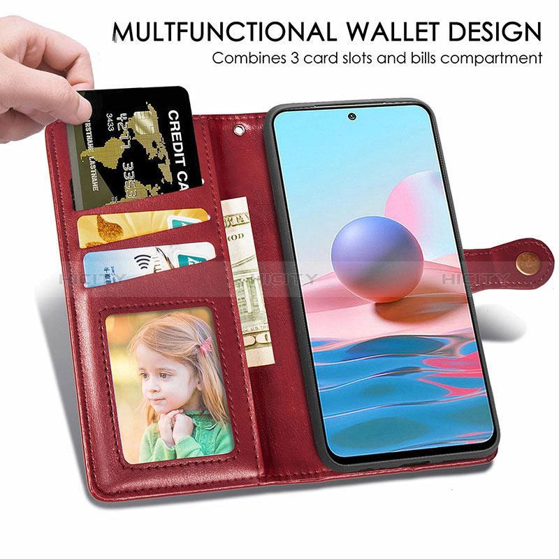 Funda de Cuero Cartera con Soporte Carcasa S07D para Xiaomi POCO M3 Pro 5G