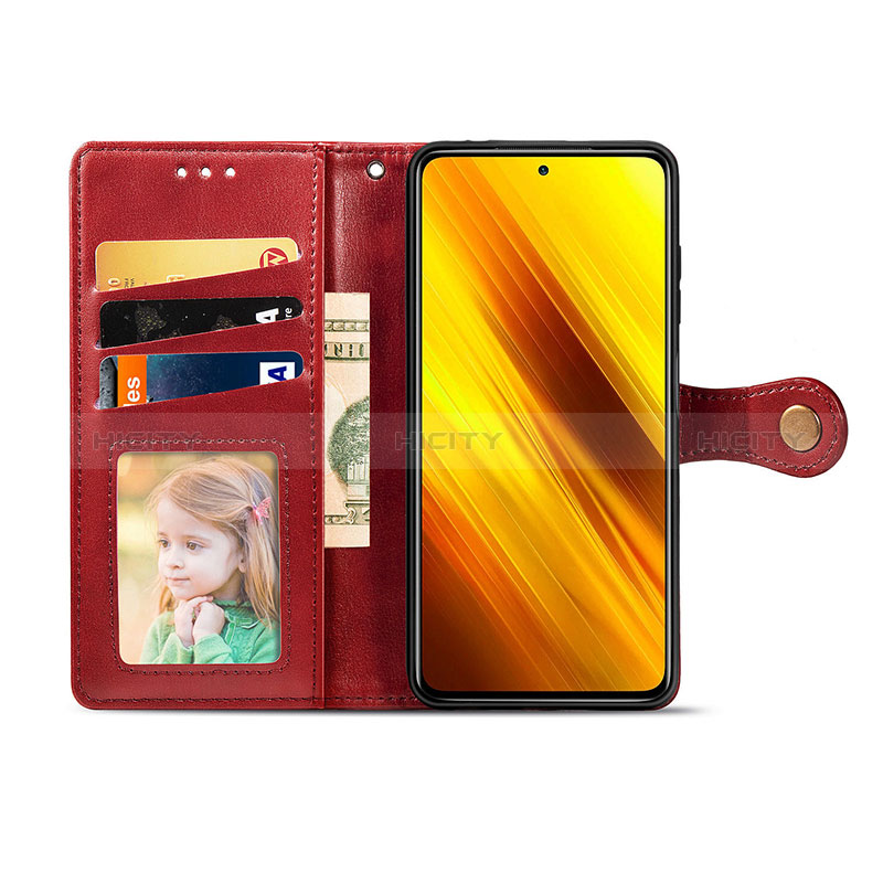 Funda de Cuero Cartera con Soporte Carcasa S07D para Xiaomi Poco X3 NFC