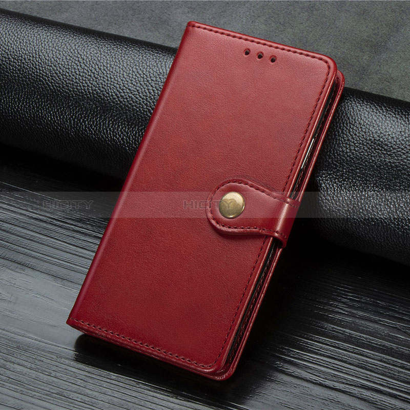 Funda de Cuero Cartera con Soporte Carcasa S07D para Xiaomi Redmi 9 Rojo