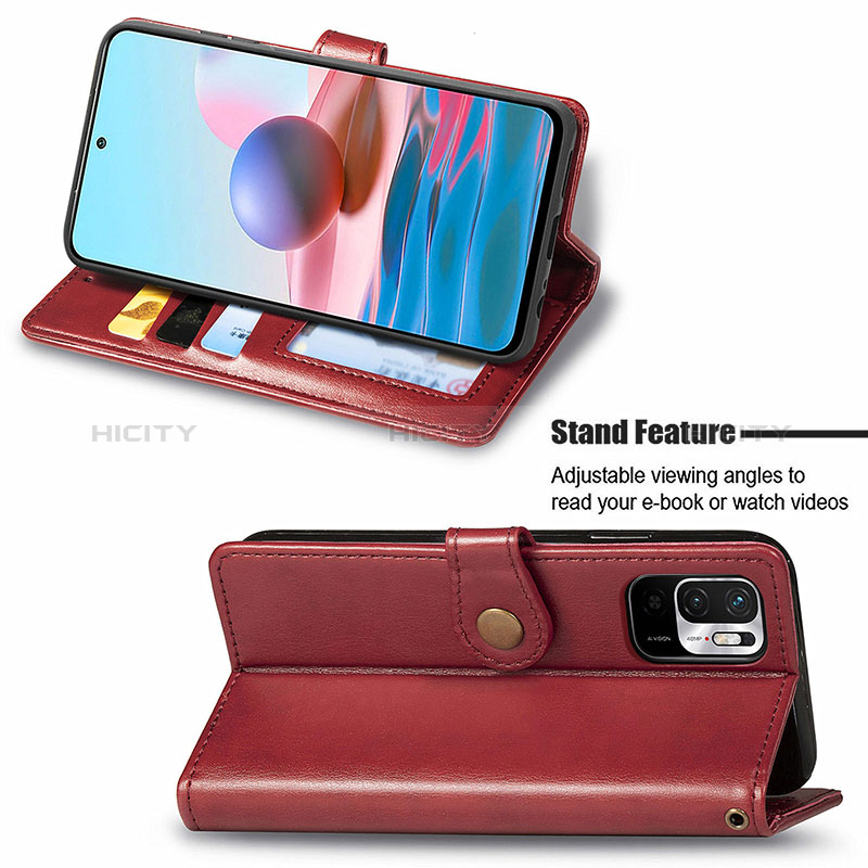 Funda de Cuero Cartera con Soporte Carcasa S07D para Xiaomi Redmi Note 10 5G