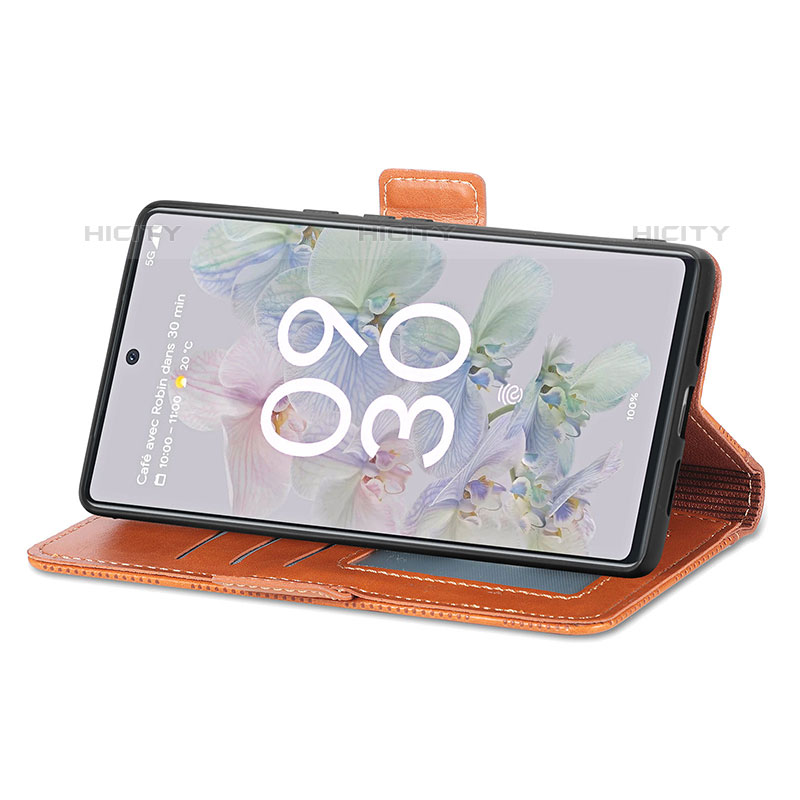 Funda de Cuero Cartera con Soporte Carcasa S08D para Google Pixel 6a 5G