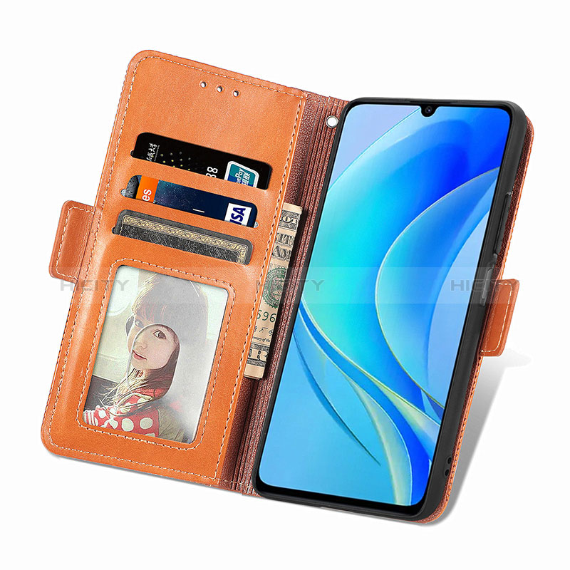 Funda de Cuero Cartera con Soporte Carcasa S08D para Huawei Enjoy 50