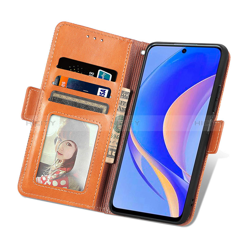 Funda de Cuero Cartera con Soporte Carcasa S08D para Huawei Enjoy 50 Pro