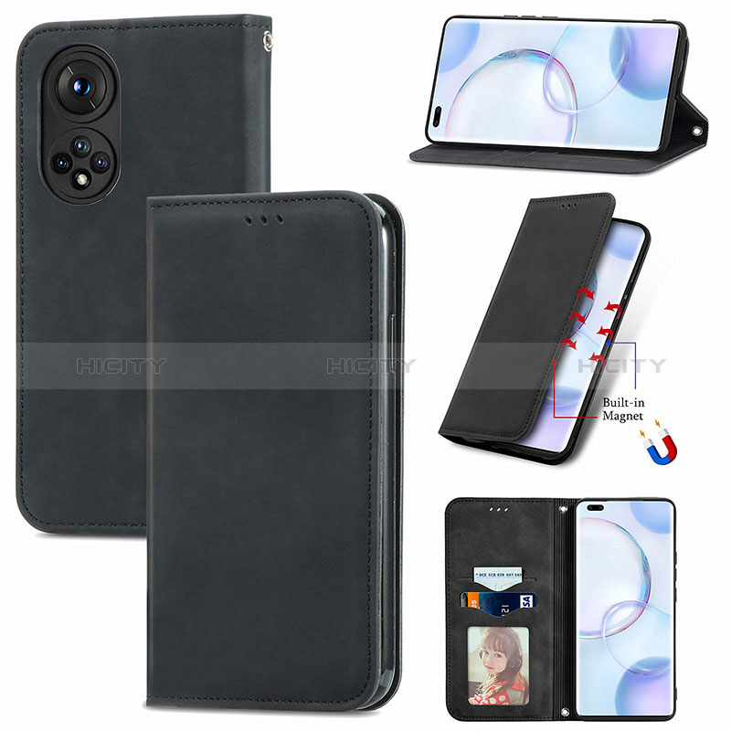 Funda de Cuero Cartera con Soporte Carcasa S08D para Huawei Honor 50 Pro 5G