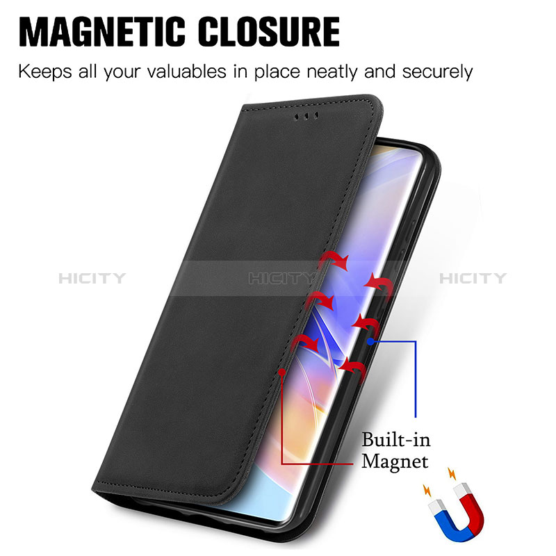 Funda de Cuero Cartera con Soporte Carcasa S08D para Huawei Honor 60 SE 5G