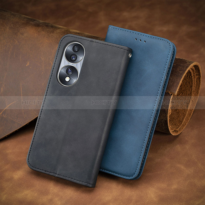 Funda de Cuero Cartera con Soporte Carcasa S08D para Huawei Honor X7b