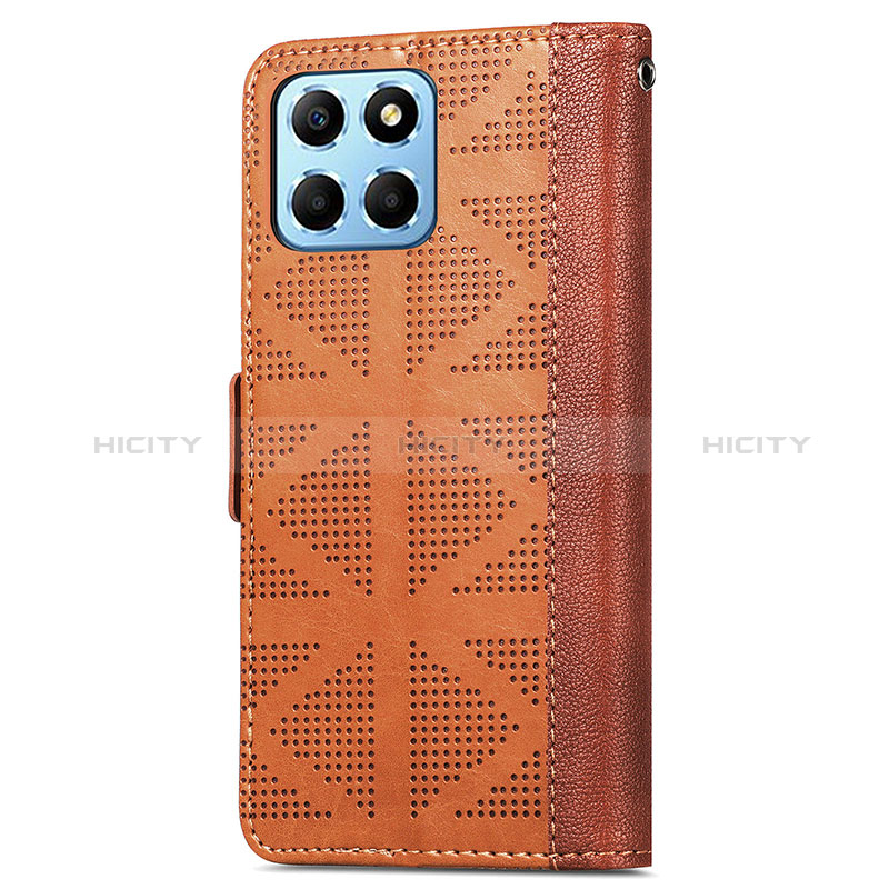 Funda de Cuero Cartera con Soporte Carcasa S08D para Huawei Honor X8 5G