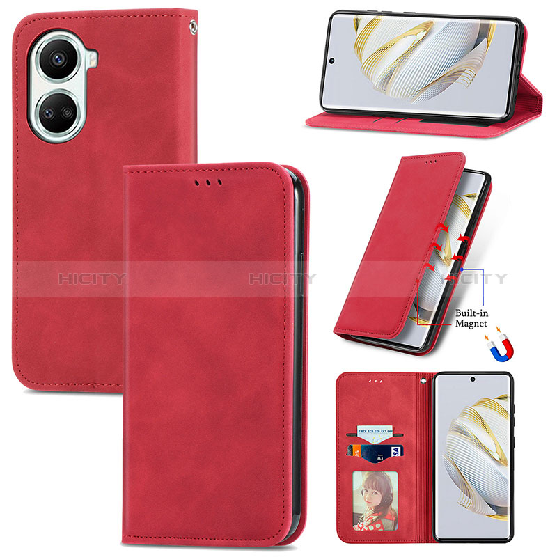 Funda de Cuero Cartera con Soporte Carcasa S08D para Huawei Nova 10 SE