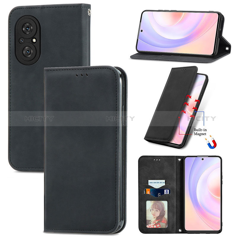 Funda de Cuero Cartera con Soporte Carcasa S08D para Huawei Nova 9 SE