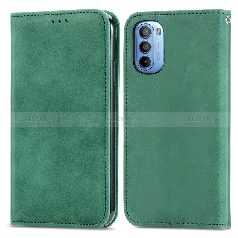 Funda de Cuero Cartera con Soporte Carcasa S08D para Motorola Moto G31