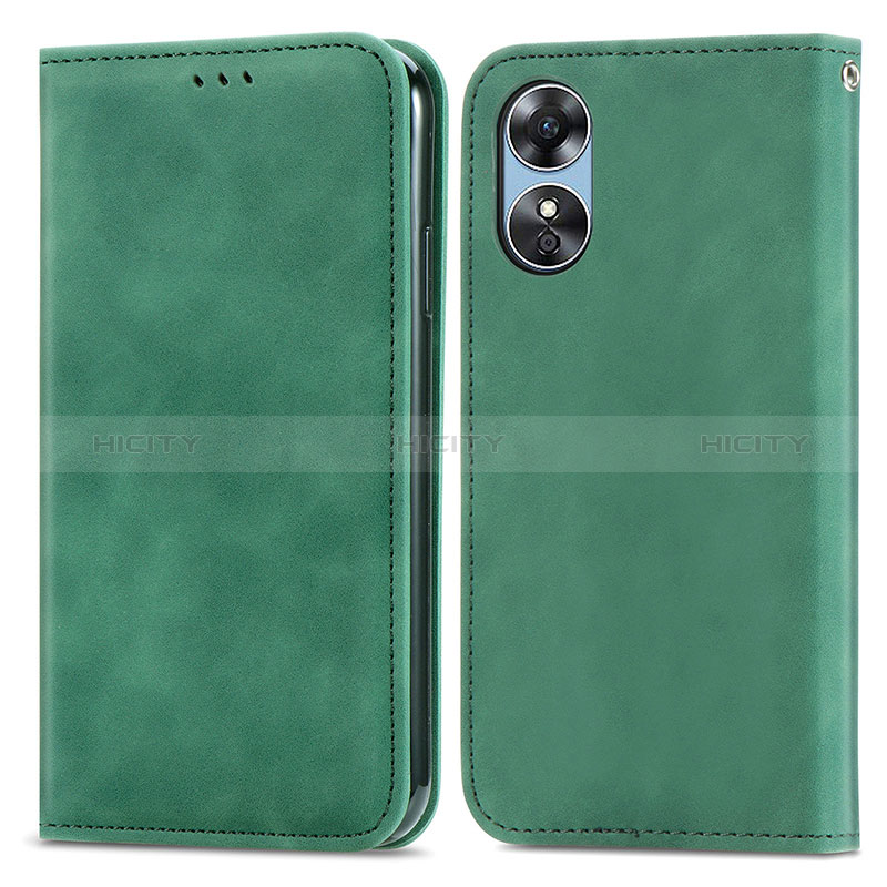 Funda de Cuero Cartera con Soporte Carcasa S08D para Oppo A17