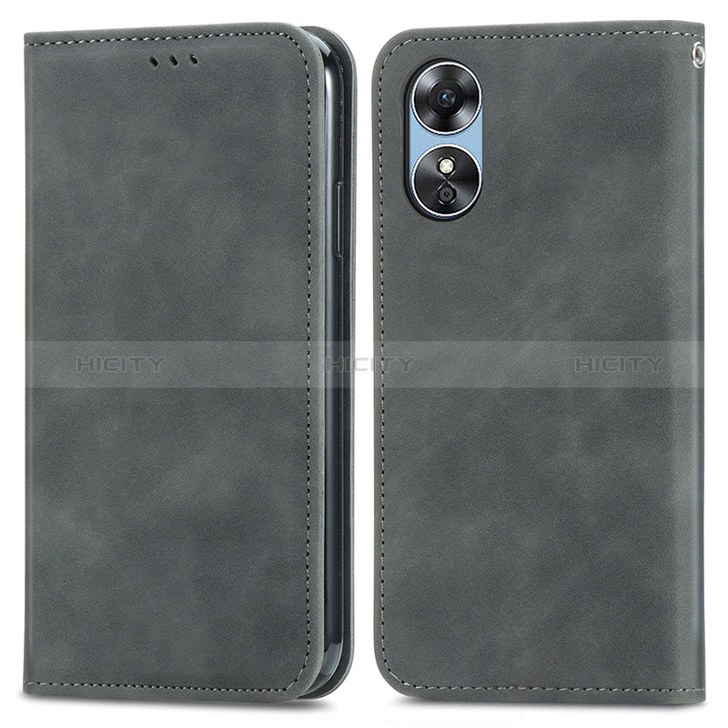 Funda de Cuero Cartera con Soporte Carcasa S08D para Oppo A17