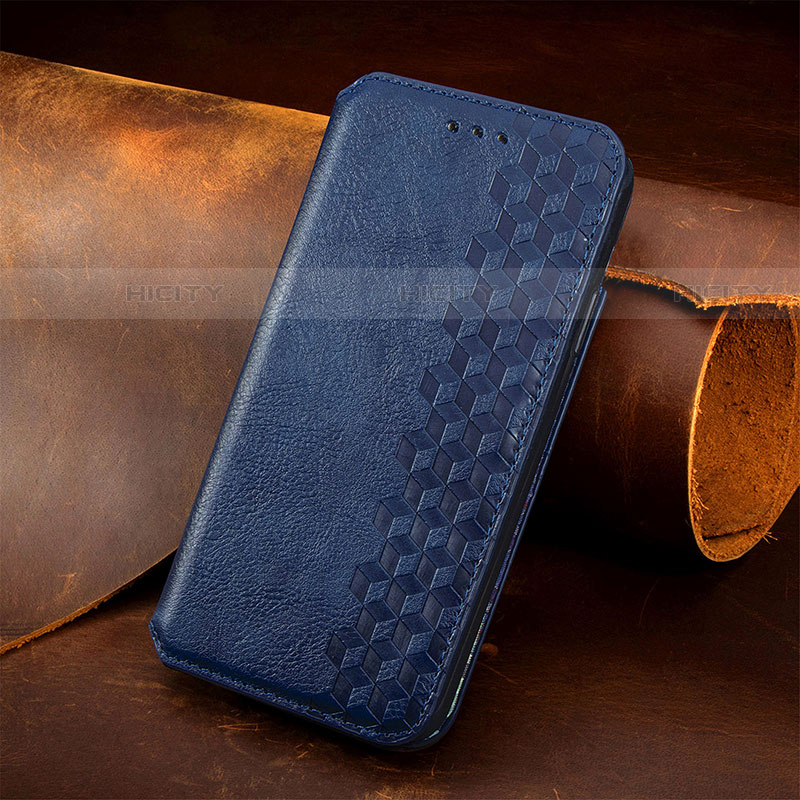 Funda de Cuero Cartera con Soporte Carcasa S08D para Samsung Galaxy S21 Plus 5G Azul