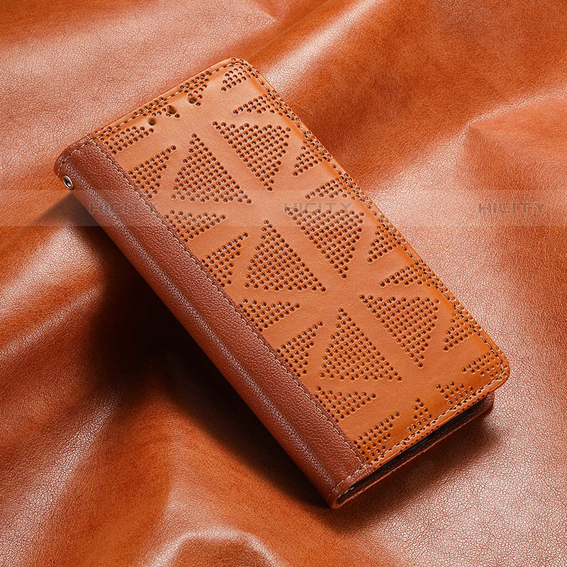 Funda de Cuero Cartera con Soporte Carcasa S08D para Samsung Galaxy S21 Ultra 5G Marron