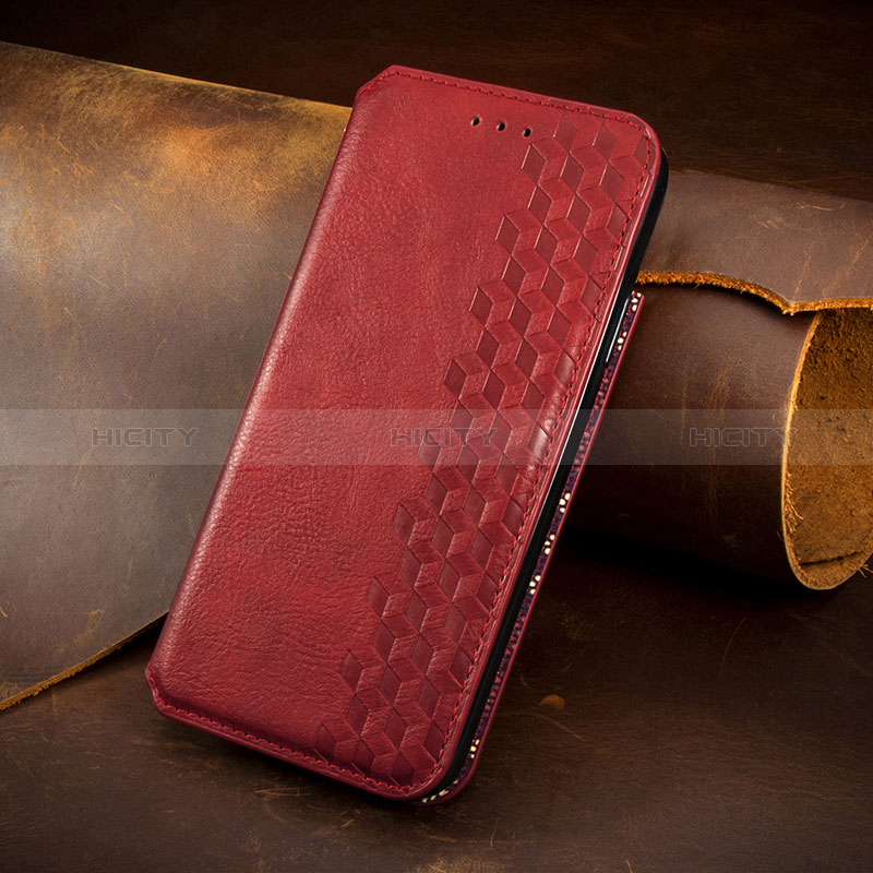 Funda de Cuero Cartera con Soporte Carcasa S08D para Samsung Galaxy S24 Plus 5G Rojo