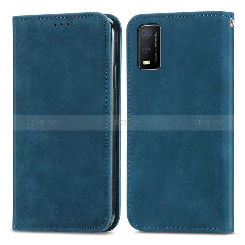 Funda de Cuero Cartera con Soporte Carcasa S08D para Vivo Y3s (2021)