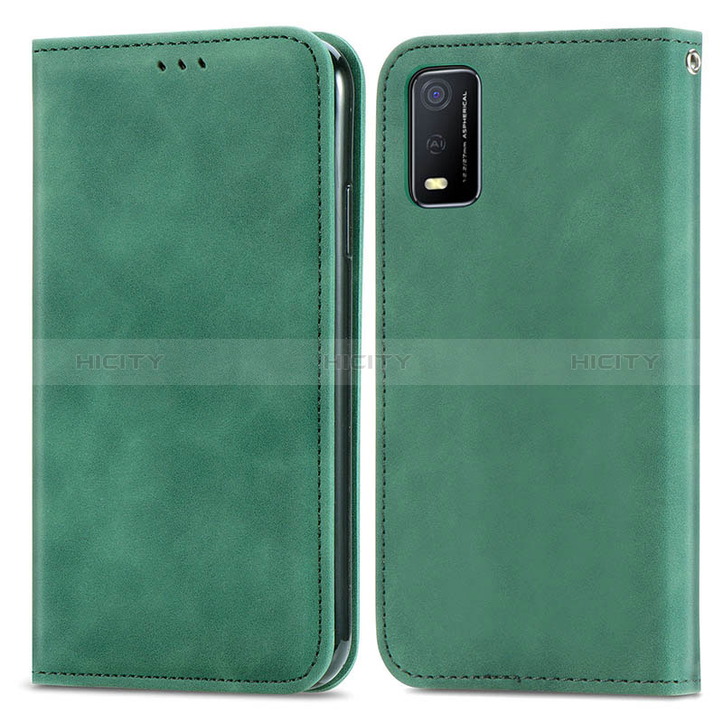 Funda de Cuero Cartera con Soporte Carcasa S08D para Vivo Y3s (2021)