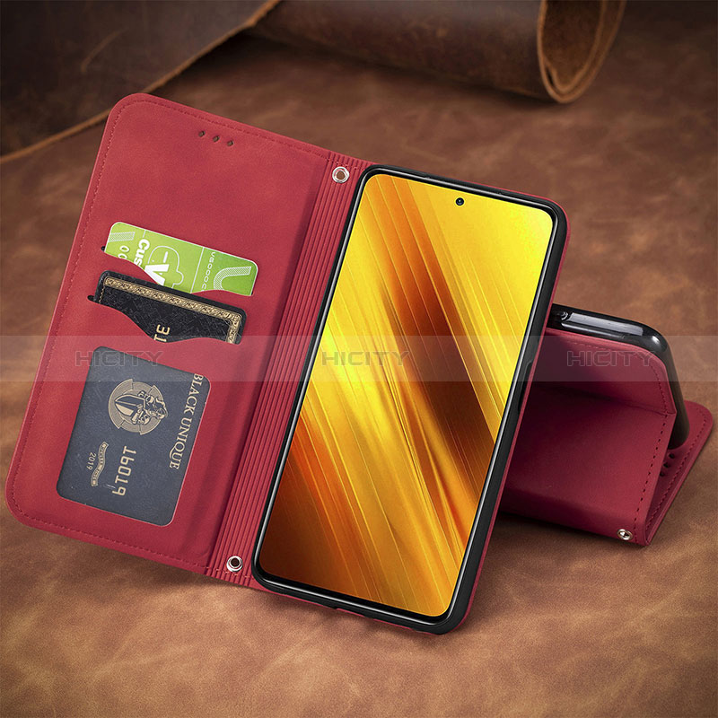 Funda de Cuero Cartera con Soporte Carcasa S08D para Xiaomi Poco X3 NFC