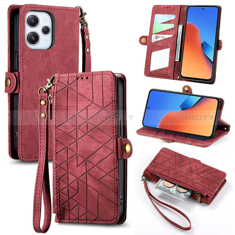 Funda de Cuero Cartera con Soporte Carcasa S08D para Xiaomi Redmi 12 4G