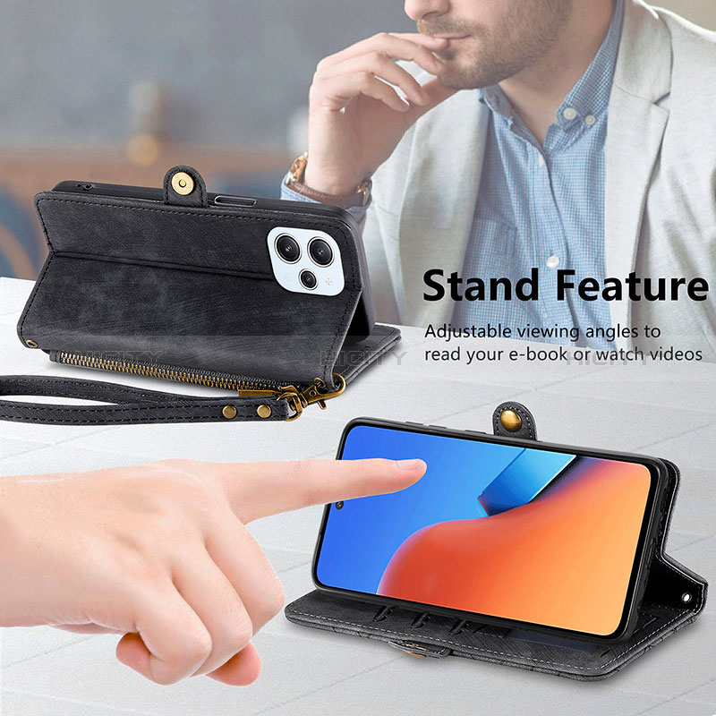 Funda de Cuero Cartera con Soporte Carcasa S08D para Xiaomi Redmi 12 4G