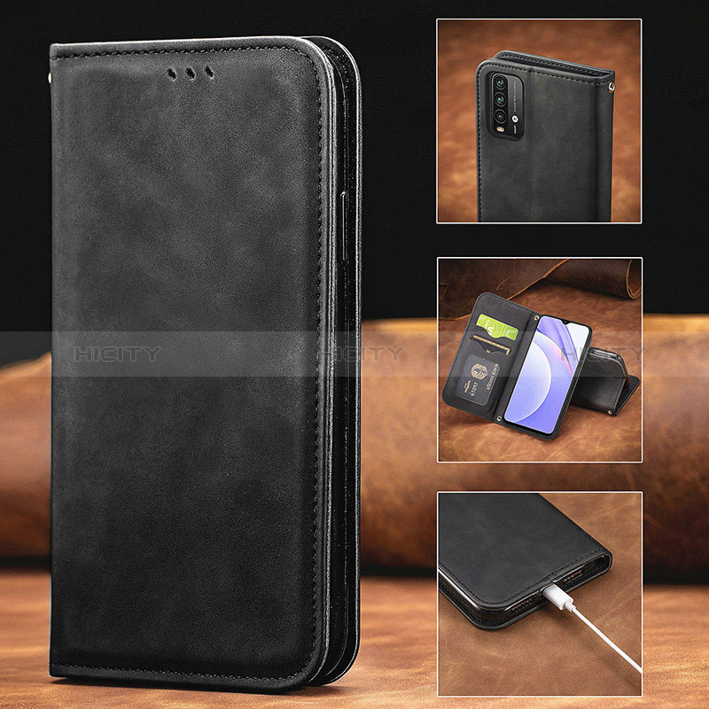 Funda de Cuero Cartera con Soporte Carcasa S08D para Xiaomi Redmi 9 Power