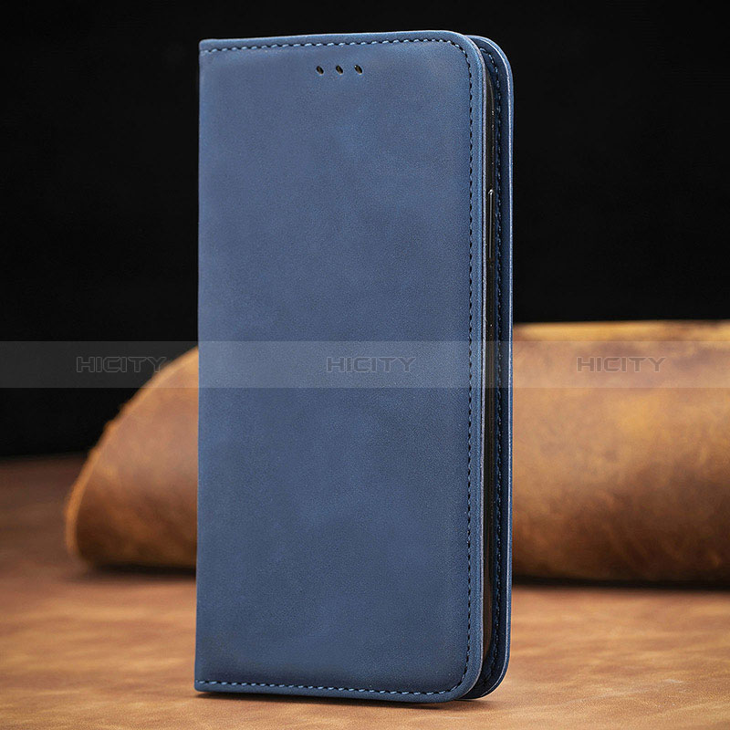 Funda de Cuero Cartera con Soporte Carcasa S08D para Xiaomi Redmi 9A Azul