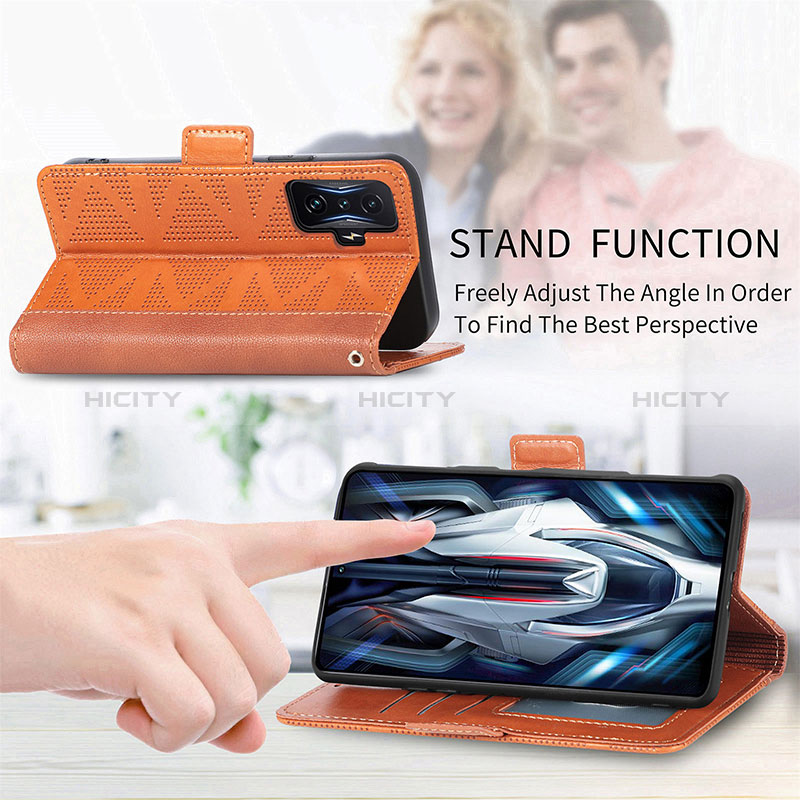 Funda de Cuero Cartera con Soporte Carcasa S08D para Xiaomi Redmi K50 Gaming 5G