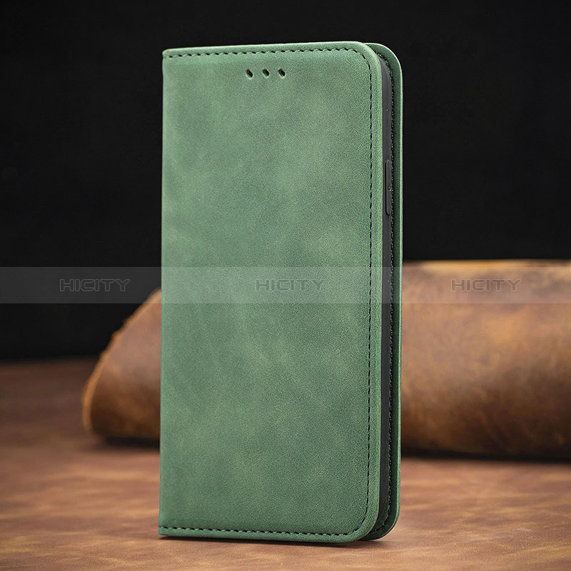 Funda de Cuero Cartera con Soporte Carcasa S08D para Xiaomi Redmi Note 10 5G Verde